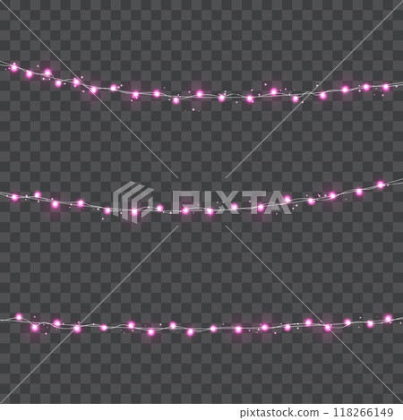 Bright Neon String Lights for Party Decoration .Vector 118266149