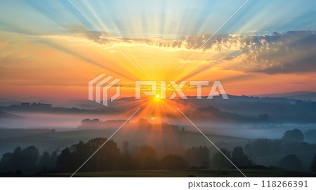 A sunrise lights up a peaceful landscape, symbolizing hope for a better retirement via smart pensions and planning. A sunrise lights up a peaceful landscape, symbolizing hope for a better retirement via smart pensions and planning. 118266391