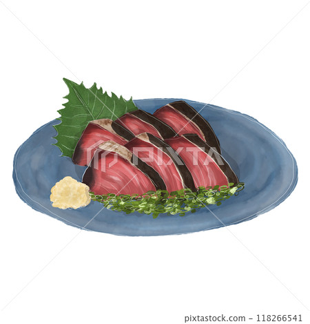 Illustration of seared bonito 118266541
