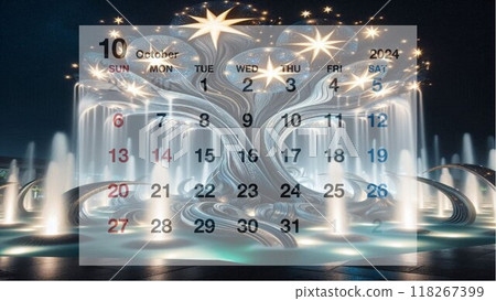 日曆：星星從噴泉中流淌 118267399