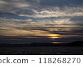 Sunset over the lake 118268270
