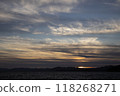 Sunset over the lake 118268271