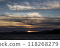 Sunset over the lake 118268279
