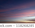Beautiful sunset sky 118268285