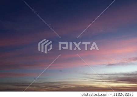 Beautiful sunset sky 118268285