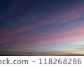 Beautiful sunset sky 118268286