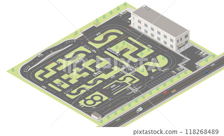 Isometric image of a driving school [B] (plain) 118268489