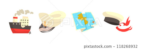 Sailor Object and Attribute for Seafaring Vector Set 118268932