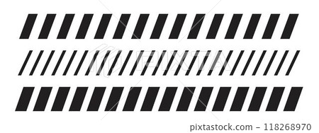 Slash line border, diagonal lines. Divider strip Tilt strip geometric abstract border. Diagonal grid. Geometric dashed tape Slash line border, diagonal lines. Divider strip Tilt strip geometric abstract border. Diagonal grid. Geometric dashed tape 118268970