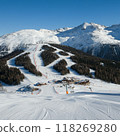 Panoramic view of a ski resort in midwinter 118269280