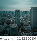 Tokyo cityscape seen from the observation deck of a building 118269286