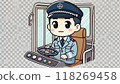 可愛的公車司機插畫 118269458