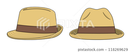 Fedora hat vector template illustration Fedora hat vector template illustration 118269629