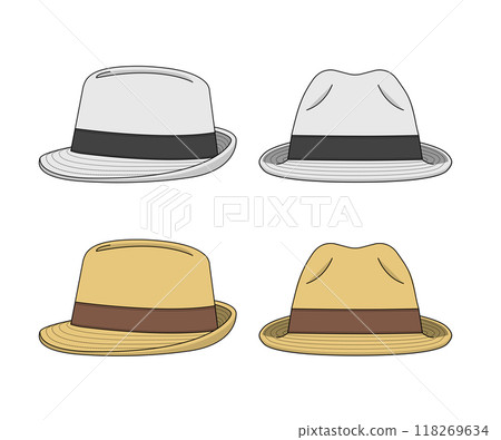 Fedora hat vector template illustration Fedora hat vector template illustration 118269634