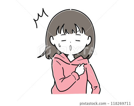 A girl is shocked and says, "What? I can't believe it!" 118269711