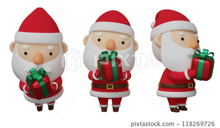 Christmas Santa Claus handing out gifts 3D graphics 118269726
