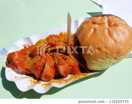 Berlin's popular gourmet dish "Currywurst" (Germany) 118269745