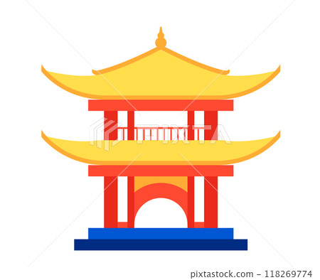 Chinese temple - modern flat design style single isolated image Chinese temple - modern flat design style single isolated image 118269774