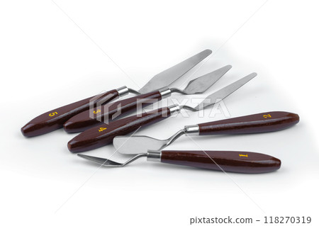 Palette knife, a set of palette knives, a spatula for drawing, a spatula, artistic materials Palette knife, a set of palette knives, a spatula for drawing, a spatula, artistic materials 118270319