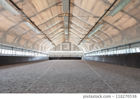 Empty horse riding arena 118270536