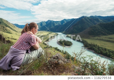 Woman at the river Katun Woman at the river Katun 118270538
