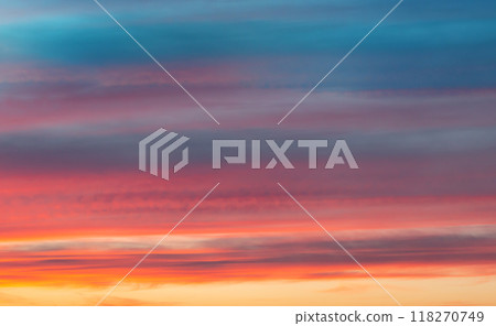 red sky at sunset. beautiful overflows of colors at sunset, urban landscape red sky at sunset. beautiful overflows of colors at sunset, urban landscape 118270749