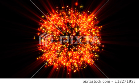 a bright magical flash resembles multi-colored and fiery fireworks a bright magical flash resembles multi-colored and fiery fireworks 118271955
