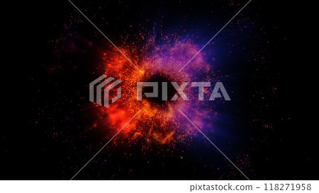 a bright magical flash resembles multi-colored and fiery fireworks a bright magical flash resembles multi-colored and fiery fireworks 118271958