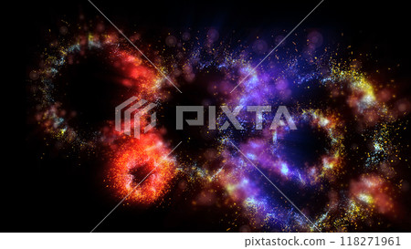 a bright magical flash resembles multi-colored and fiery fireworks a bright magical flash resembles multi-colored and fiery fireworks 118271961