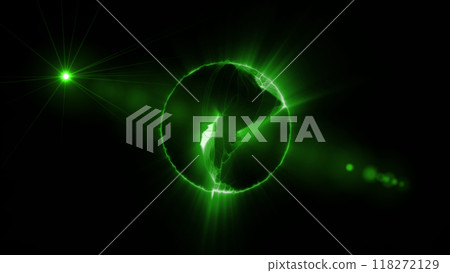 energy sector.Futuristic magical plasma circle  glows in space. 118272129