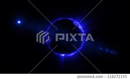 energy sector.Futuristic magical plasma circle  glows in space. 118272155