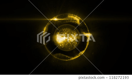 energy sector.Futuristic magical plasma circle  glows in space. 118272193