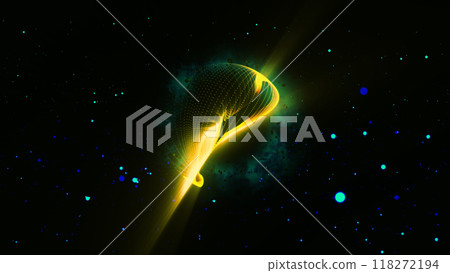 energy sector.Futuristic magical plasma circle  glows in space. 118272194