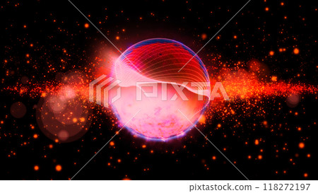 energy sector.Futuristic magical plasma circle  glows in space. 118272197
