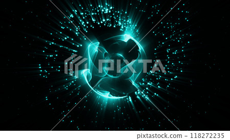 energy sector.Futuristic magical plasma circle  glows in space. 118272235