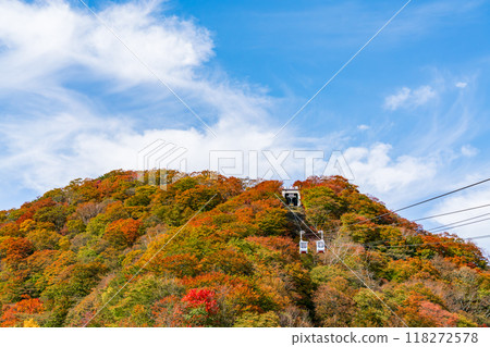 [栃木縣]染紅葉的日光明智平（10月） 118272578