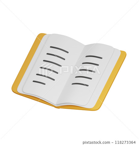 Open Book 3D Illustrations 118273364