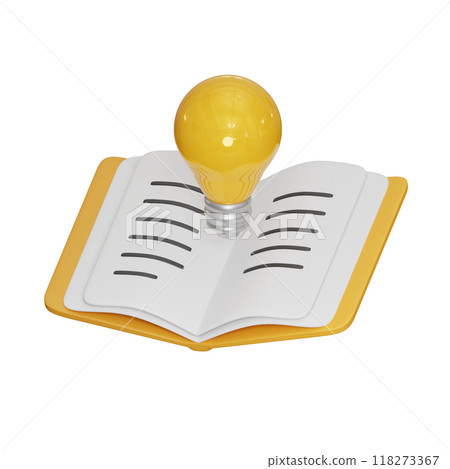 Innovation book 3D Illustration 118273367