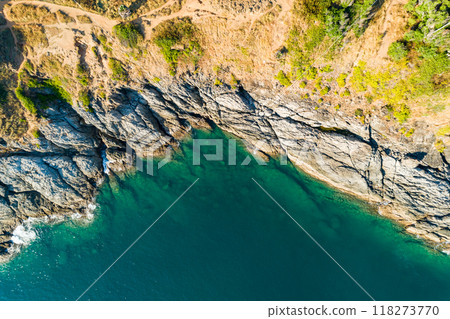 Top view Sea Shore at Phuket Thailand beautiful seacoast in open sea summer season background Top view Sea Shore at Phuket Thailand beautiful seacoast in open sea summer season background 118273770