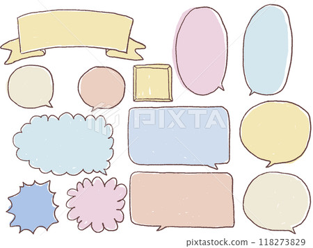 Speech bubble, decoration, ornament, frame, color 118273829