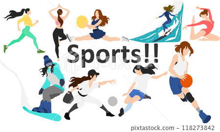 婦女參與運動的插圖 婦女參與運動的插圖 118273842