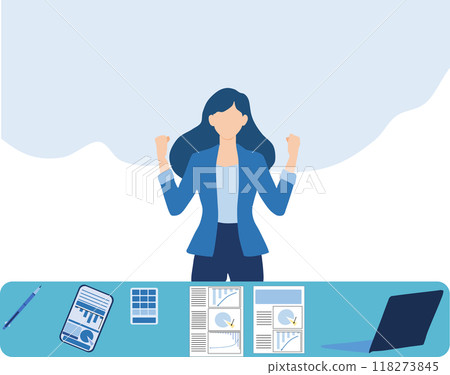 Illustration of a woman thinking Illustration of a woman thinking 118273845