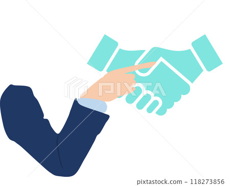 用手指指向圖示的插圖 118273856