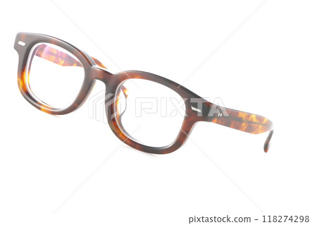 Glasses photographed on a white background Glasses photographed on a white background 118274298