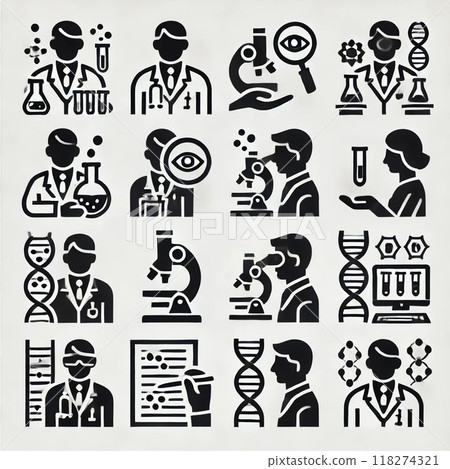 科學家象形圖 118274321