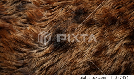 The photograph features a rich, textured fur background with a variety of warm brown tones. The photograph features a rich, textured fur background with a variety of warm brown tones. 118274543