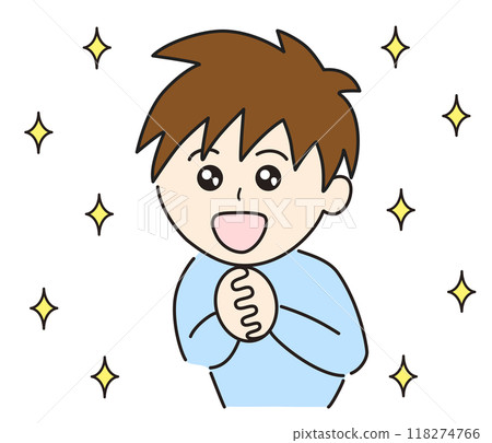 一個快樂而興奮的男人的插圖 118274766