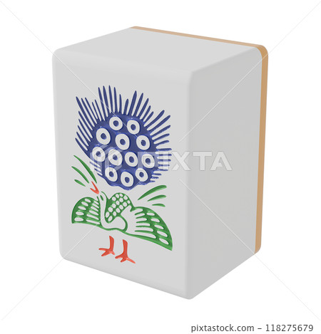 從右側斜上方看到的麻將牌（Eiso） 118275679