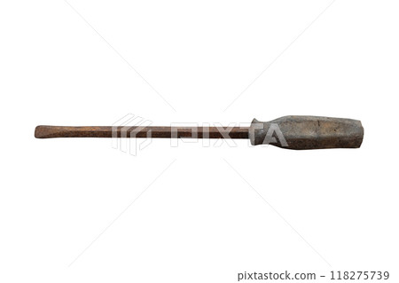 Old rusty screwdriver 118275739