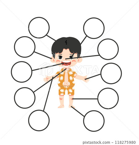 Kid parts of the body for teaching 118275980